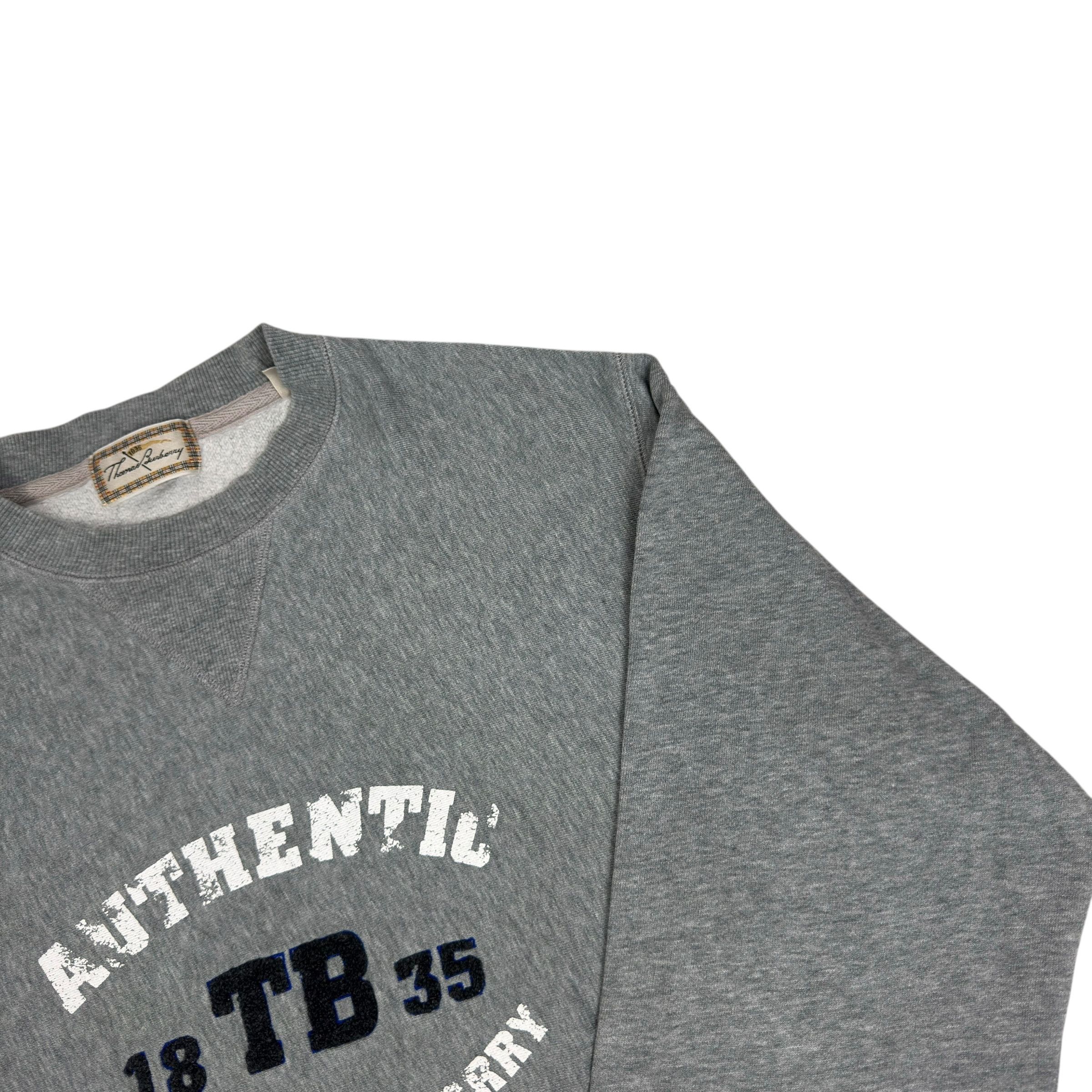 Burberry Thomas Burberry Men's Gray Fleece Knit Pullover Sweatshirt L Size US L / EU 52-54 / 3 - 4 Thumbnail