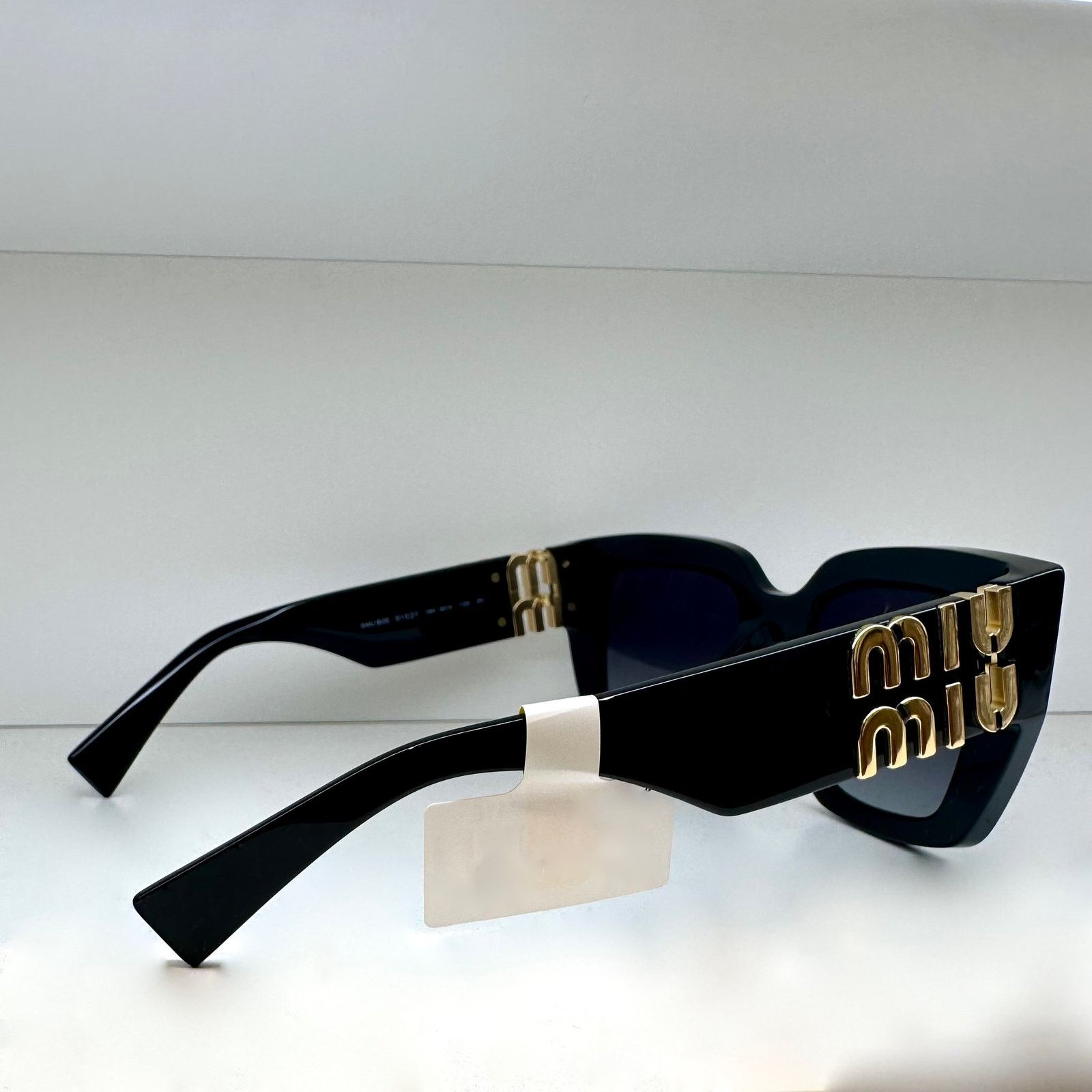 Miu Miu New MIU MIU Sunglasses Black Square 2025 Gold Metal Logo Size ONE SIZE - 3 Thumbnail