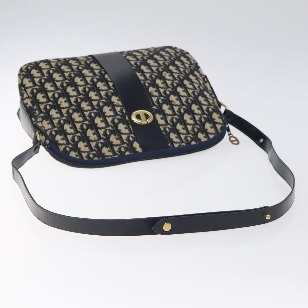 Dior DIOR Trotter Canvas Shoulder Bag Navy Gold Size ONE SIZE - 7 Thumbnail