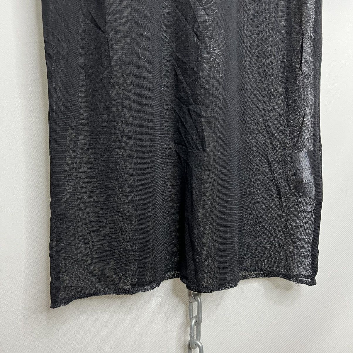 Japanese Brand MACARESTER BLACK EMBROIDERED CROSS MESH T-SHIRT Size US M / EU 48-50 / 2 - 11 Thumbnail