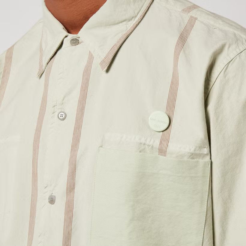 OAMC o1y0225 Striped Shirt in Sage Green Size US S / EU 44-46 / 1 - 2 Thumbnail