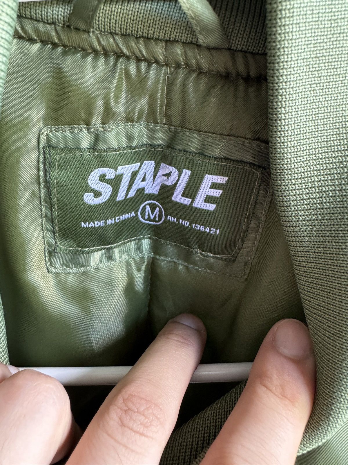 Staple Staple Pigeon Green Satin Bomber Jacket Size US M / EU 48-50 / 2 - 3 Thumbnail