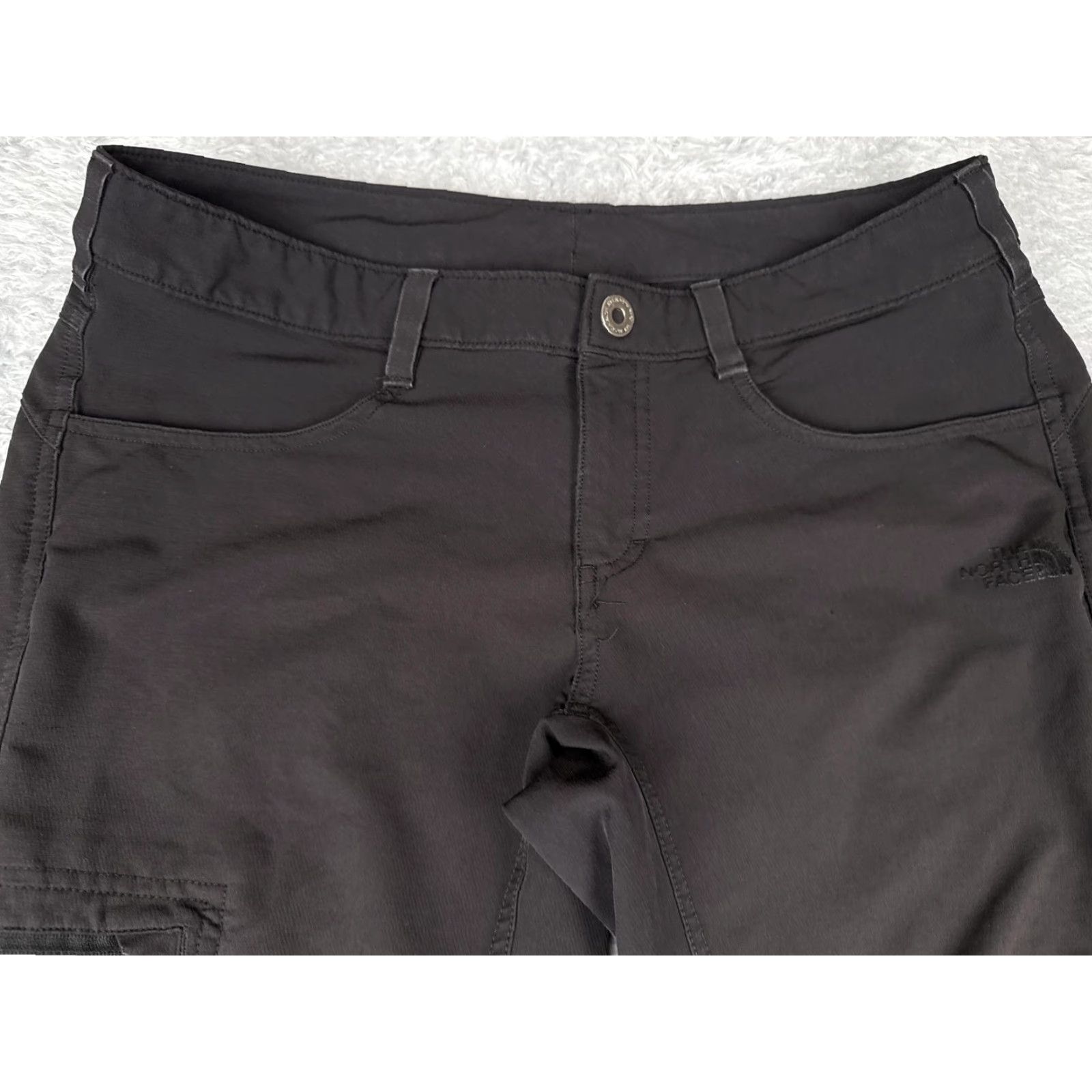The North Face VINTAGE The North Face Pants Womens 6 Black Chino Elastic Ankle Hiking Outdoor READ ME Size 31" - 4 Thumbnail