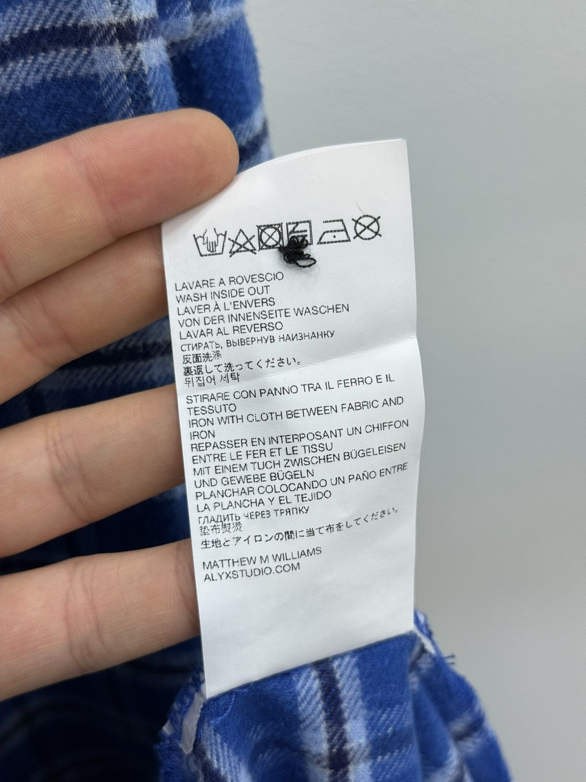 1017 ALYX 9SM 1017 ALYX 9SM Logo Lettering Flannel Shirt Size US L / EU 52-54 / 3 - 8 Thumbnail