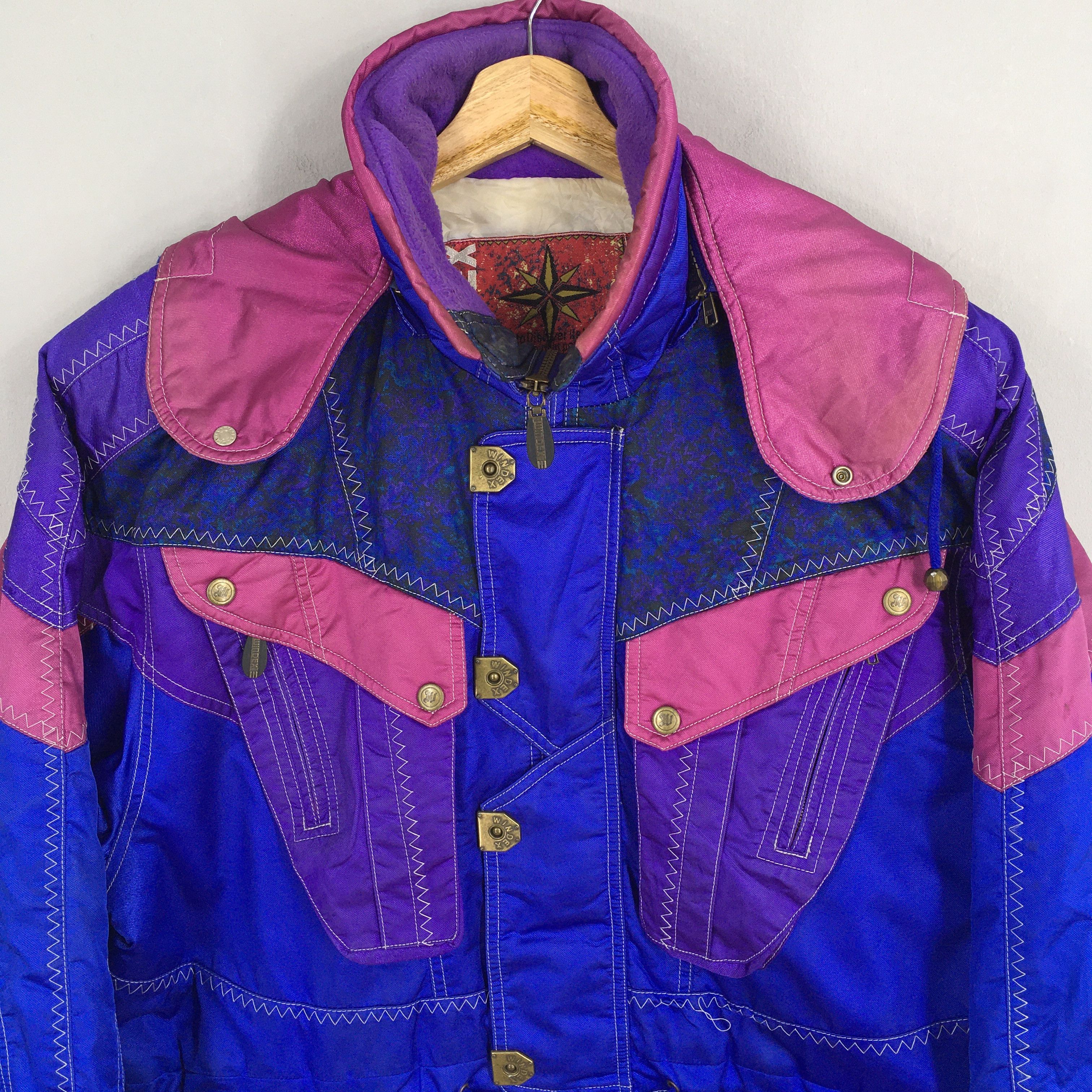 Vintage Vintage 90s Retro Windex Ski Suit Hoodie Jacket Large Size US L / EU 52-54 / 3 - 2 Thumbnail