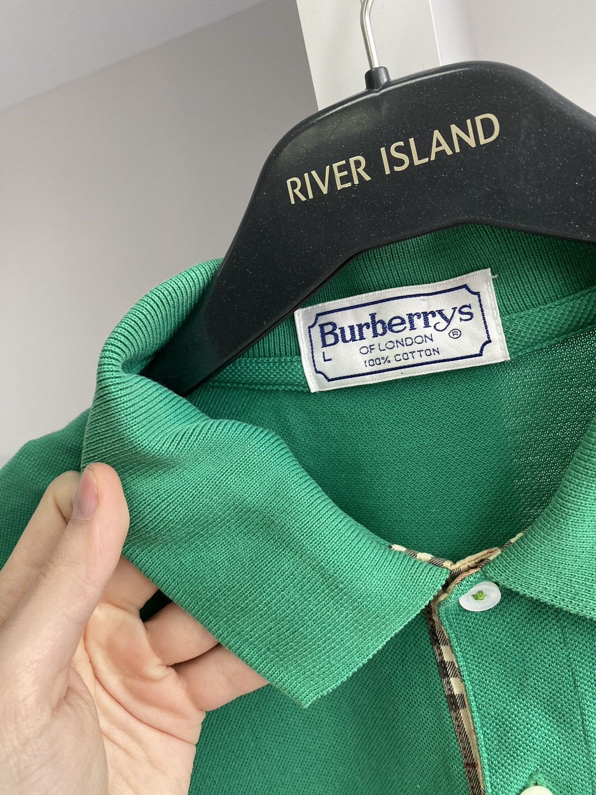 Burberry × Vintage Vintage Burberry Green Polo T-Shirt Size US S / EU 44-46 / 1 - 10 Thumbnail