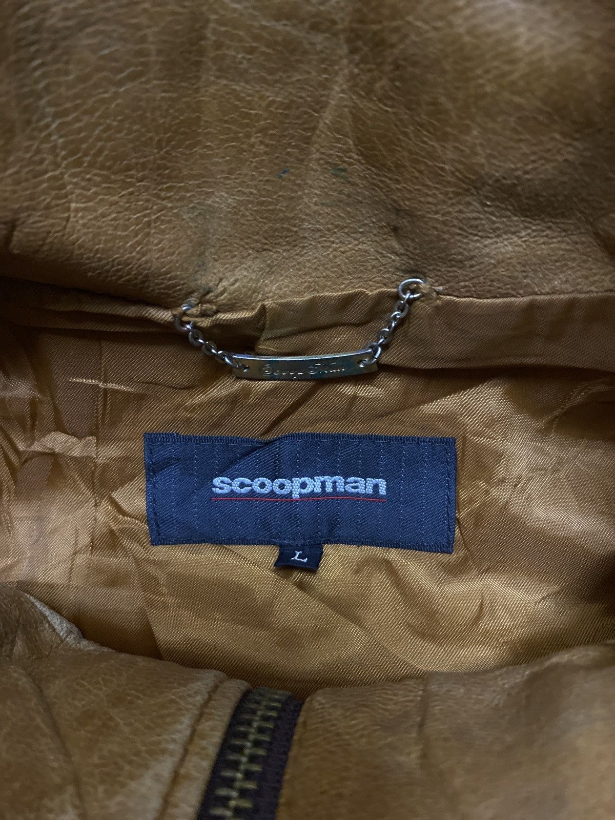 Vintage Vintage Brand Scoopman Leather Jacket 1990s Size US L / EU 52-54 / 3 - 8 Thumbnail