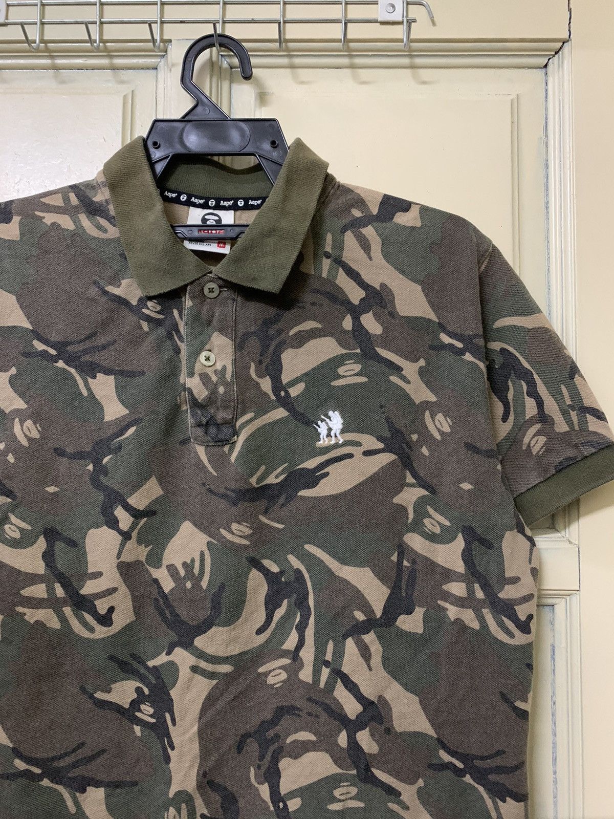 Aape A Bathing Ape Camo Polo Shirt Size US M / EU 48-50 / 2 - 4 Thumbnail
