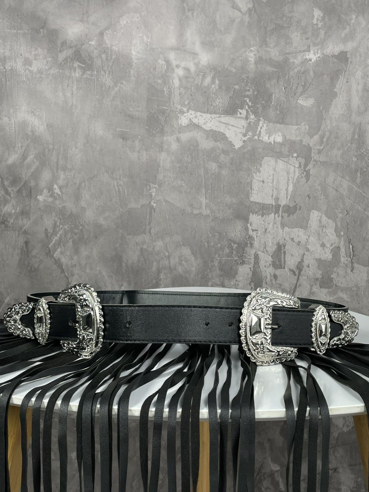 Hysteric Glamour × Japanese Brand × Vintage Y2K Bb Simons Style Glamour Leather Belt With Leather Ropes Size ONE SIZE - 2 Thumbnail