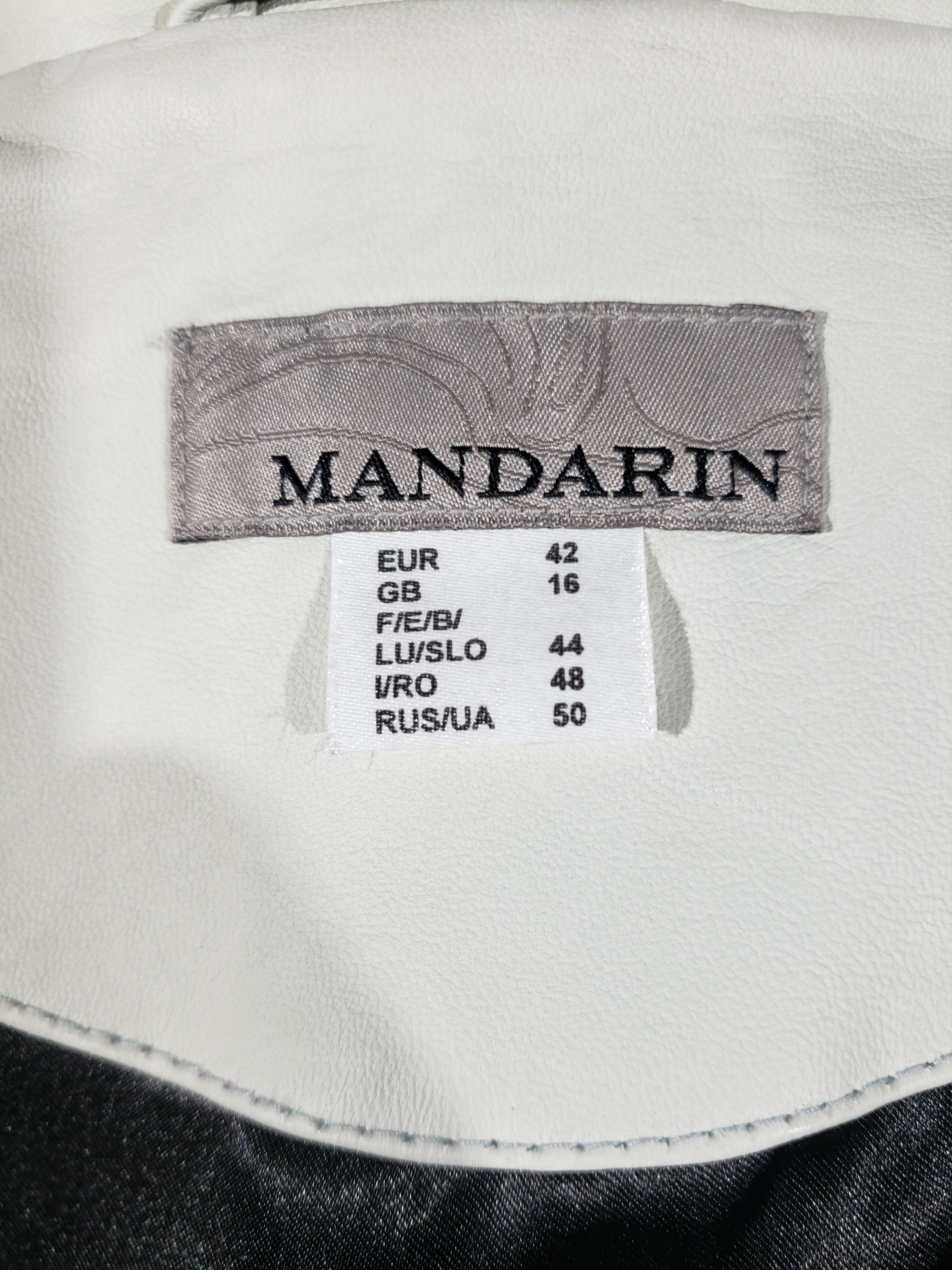 Other Black and white women's biker jacket made of leather. Size M / US 6-8 / IT 42-44 - 9 Thumbnail
