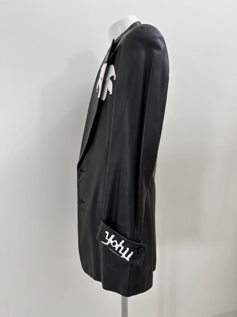 Yohji Yamamoto POUR HOMME 03aw Pimp era flower patched leather jacket Size US L / EU 52-54 / 3 - 7 Thumbnail