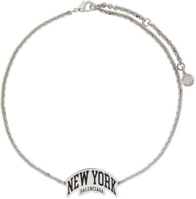 Balenciaga o1s1rm0625 Size: OS Cities New York Necklace in Silver Size ONE SIZE - 1 Thumbnail