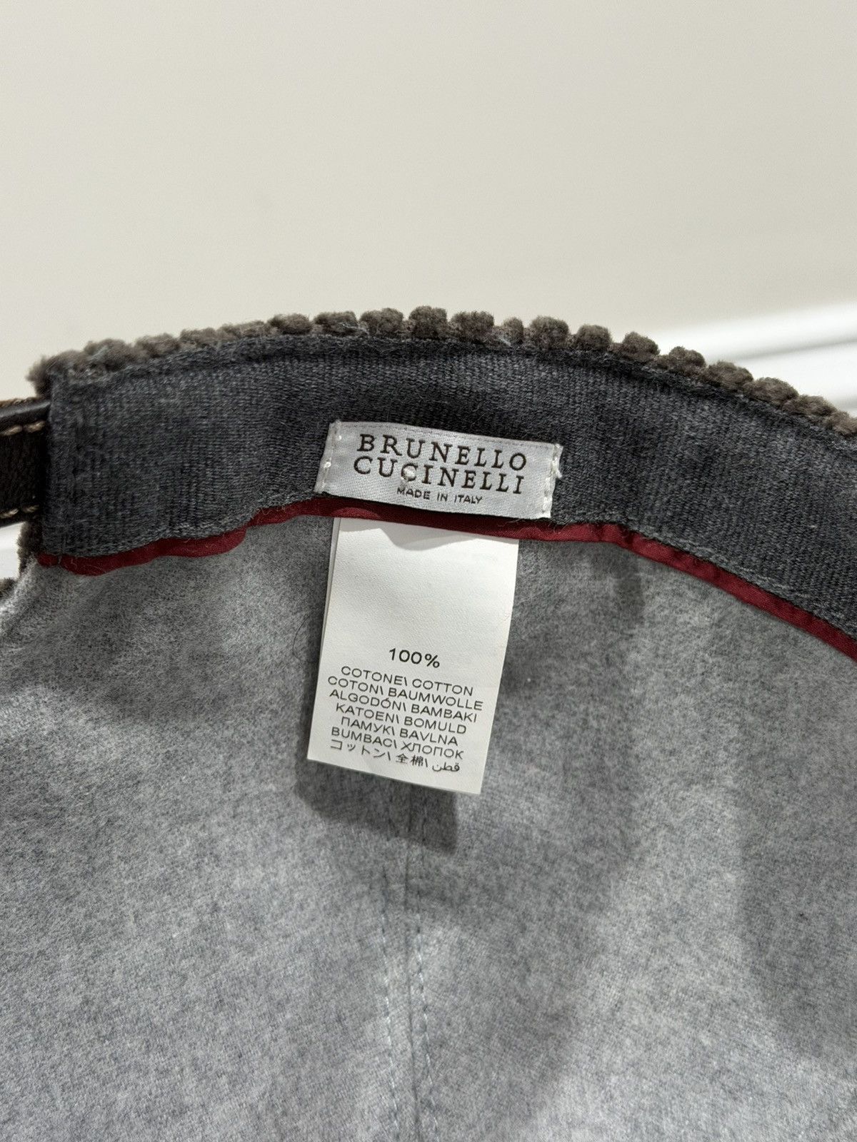 Brunello Cucinelli Brunello Cucinelli Shiny Gray Corduory Baseball Cap Hat Size ONE SIZE - 7 Thumbnail