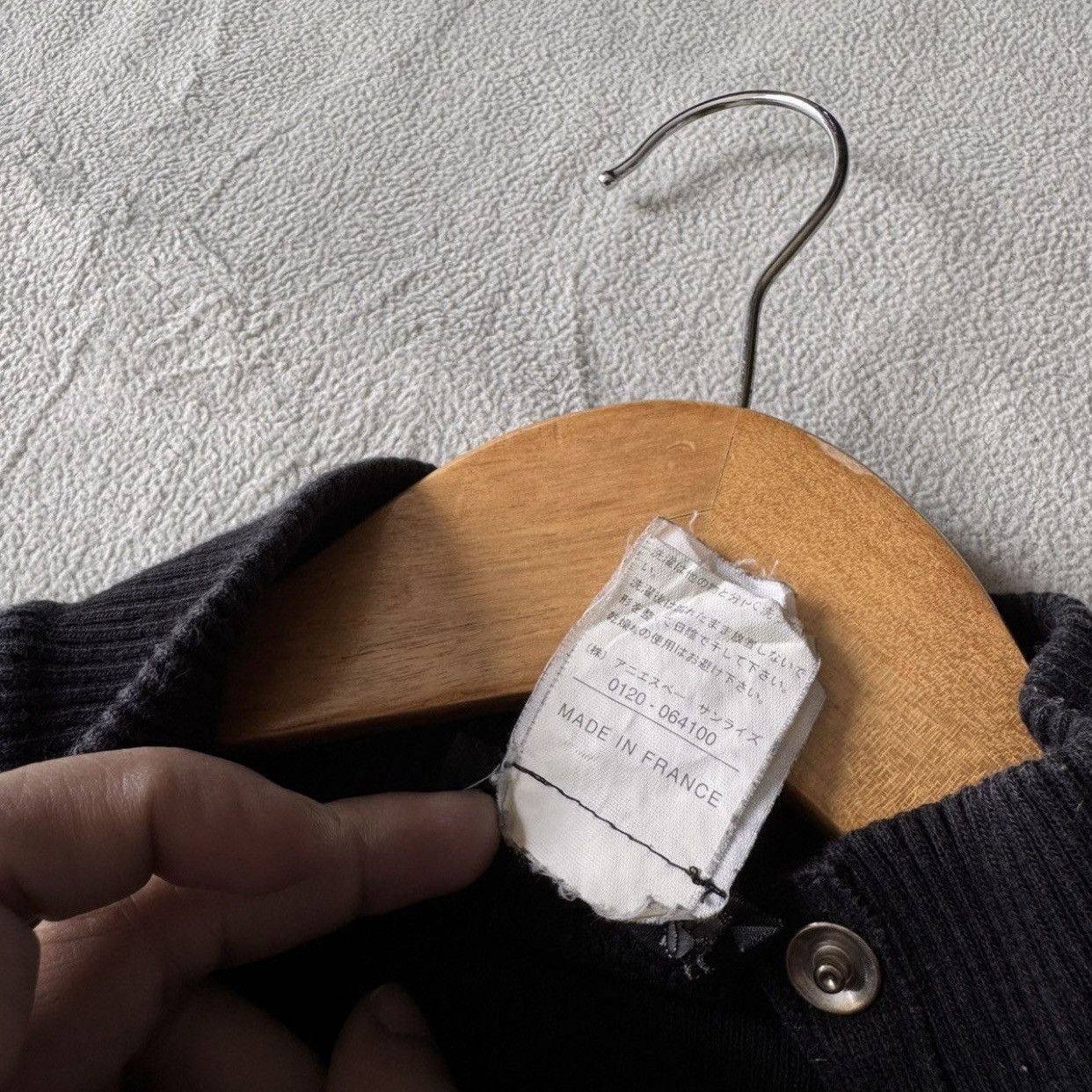 agnes b. Agnès B. Asymmetrical Snap-Button Mock Neck Knit Sweater Size US S / EU 44-46 / 1 - 11 Thumbnail
