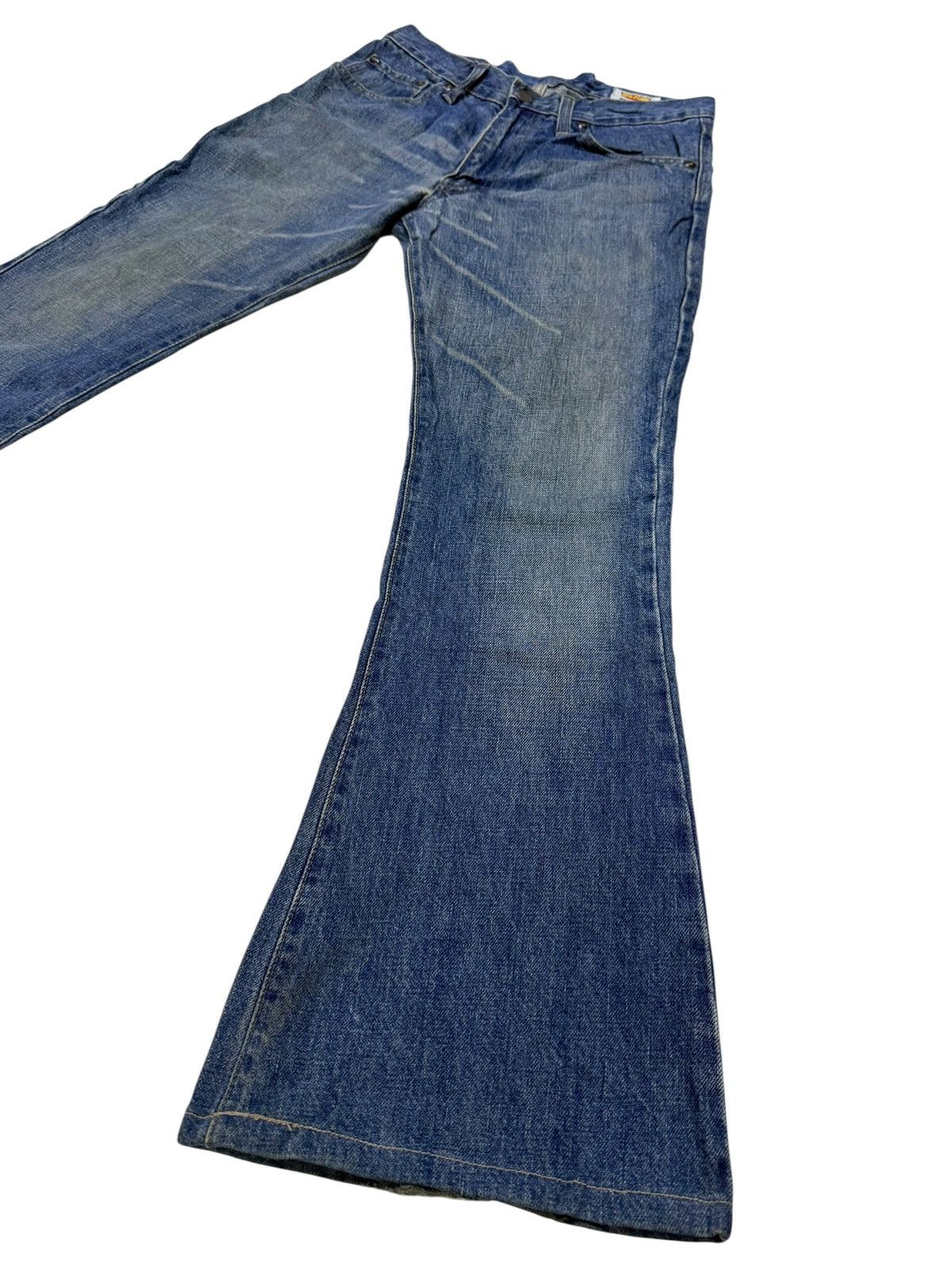 Big John Vintage 80s Big John Flared Stacked Distressed Denim Size US 28 / EU 44 - 3 Thumbnail