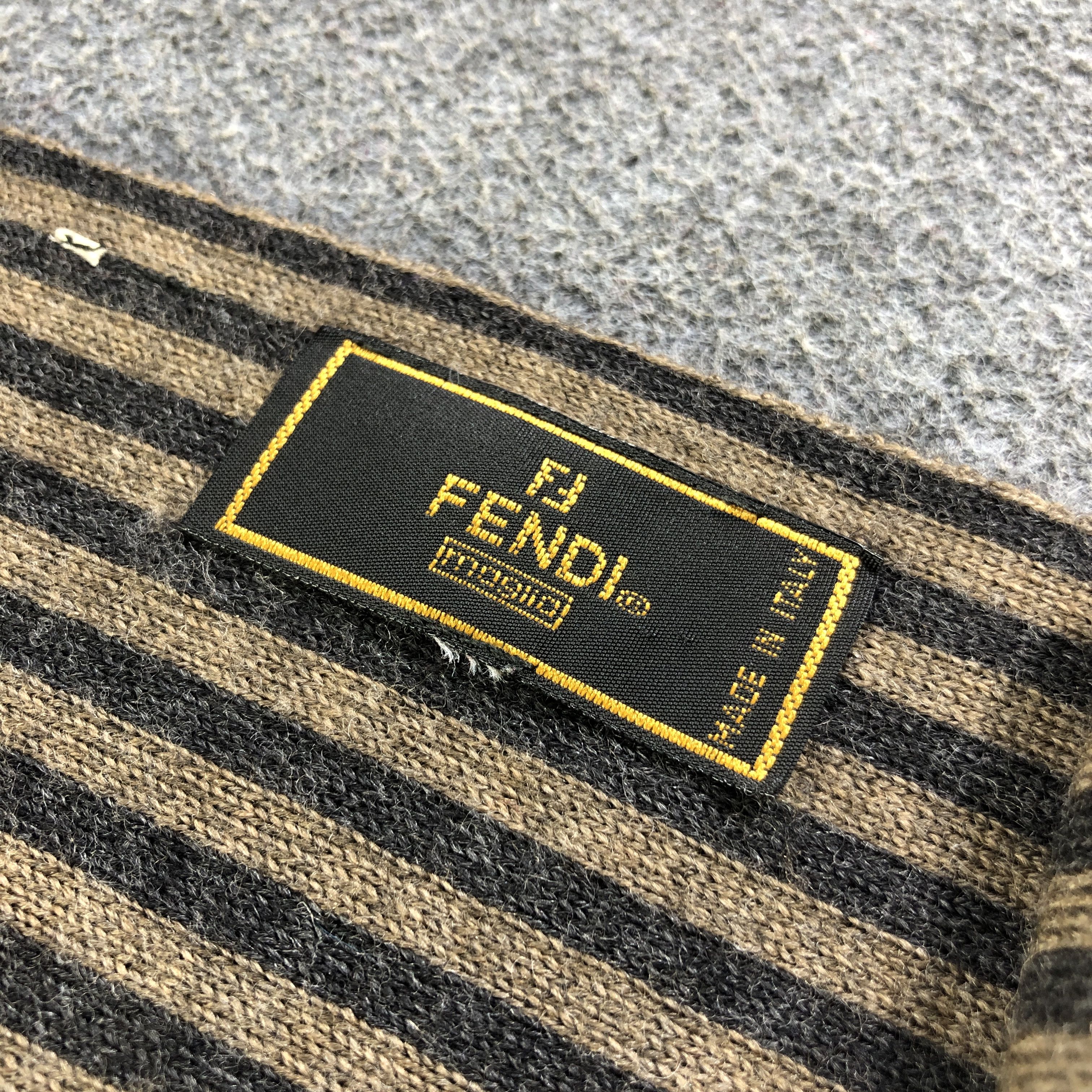 Fendi Fendi Monogram Wool Scarf Muffler V2674 Size ONE SIZE - 4 Thumbnail