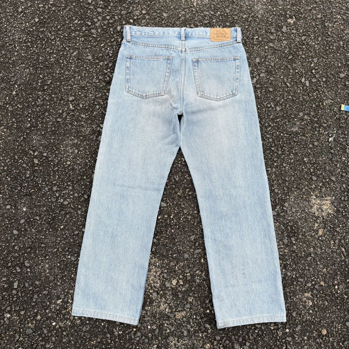 Japanese Brand W33 VINTAGE ORIGINAL DENIM STRAIGHT FADED JEAN PANTS Size US 33 - 2 Thumbnail