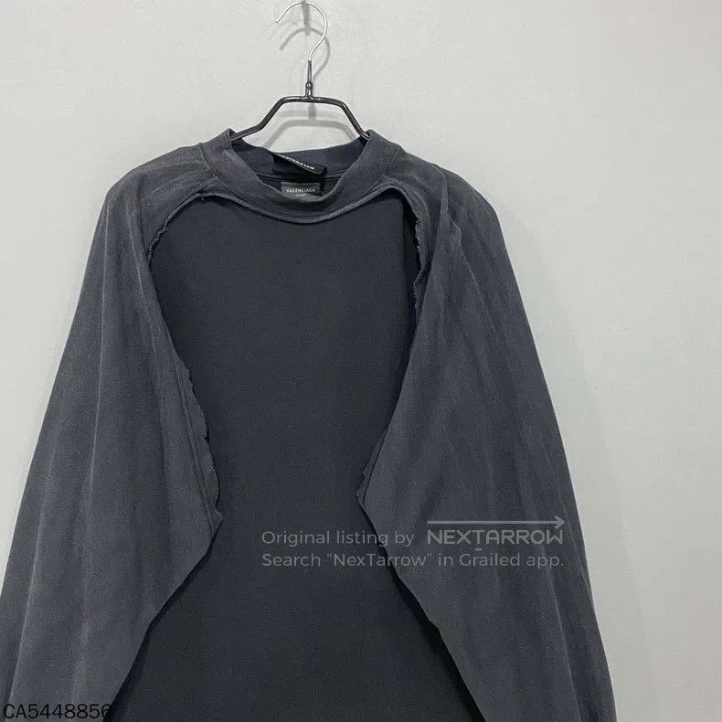 Balenciaga Balenciaga Distressed Long Sleeve Patchwork Vest Size US S / EU 44-46 / 1 - 2 Thumbnail
