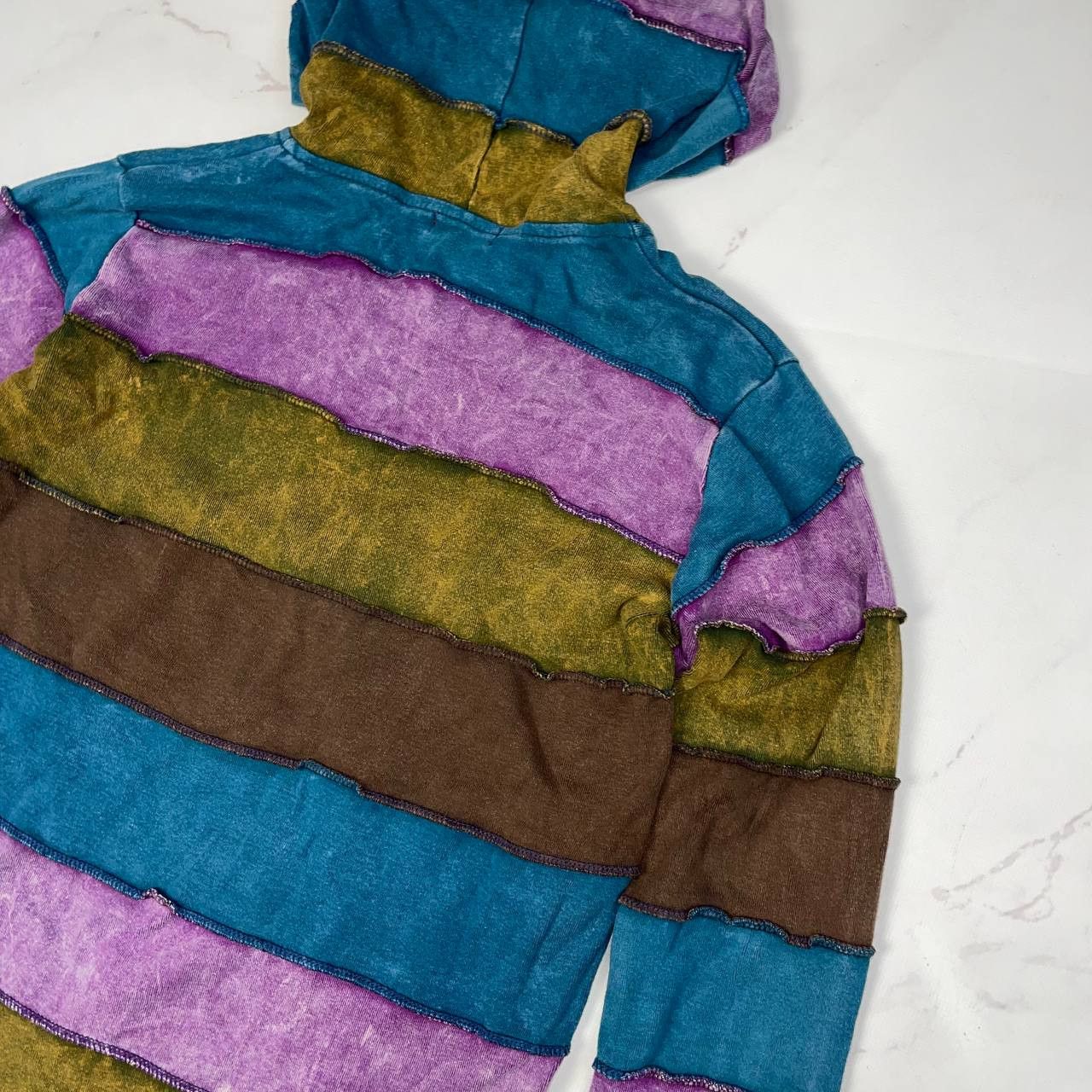 Japanese Brand Japanesse Brand patchwork Archival Y2K Hoodi Avant-Garde Size US M / EU 48-50 / 2 - 14 Thumbnail