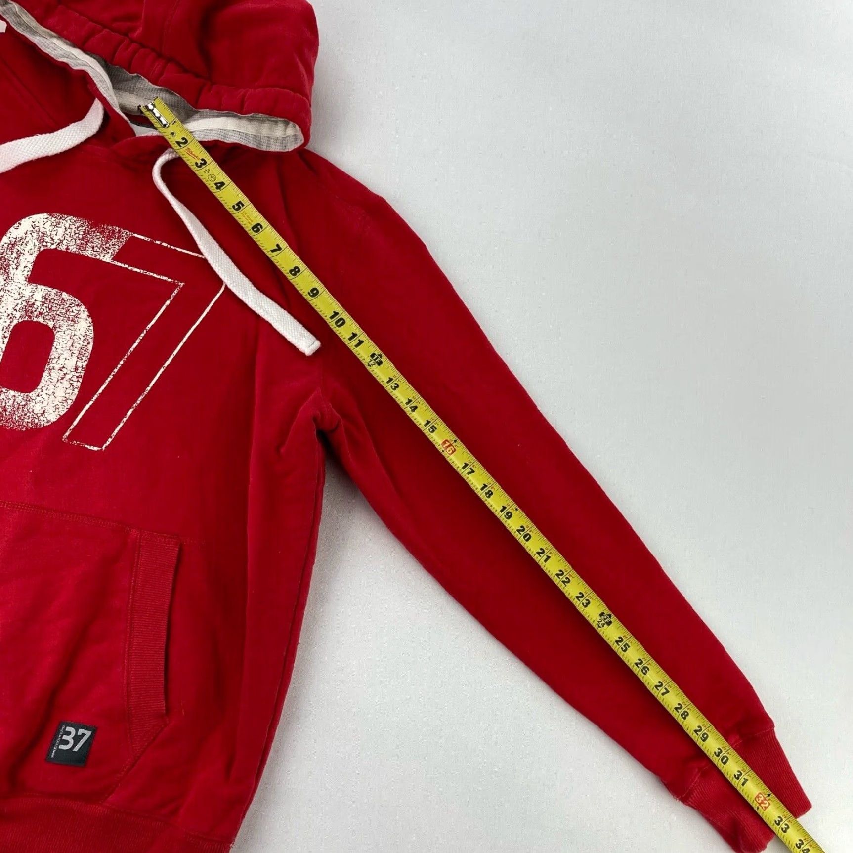 Vintage Big Star Men's Logo Pullover Hoodie/Sweatshirt Red Medium Size US M / EU 48-50 / 2 - 6 Thumbnail