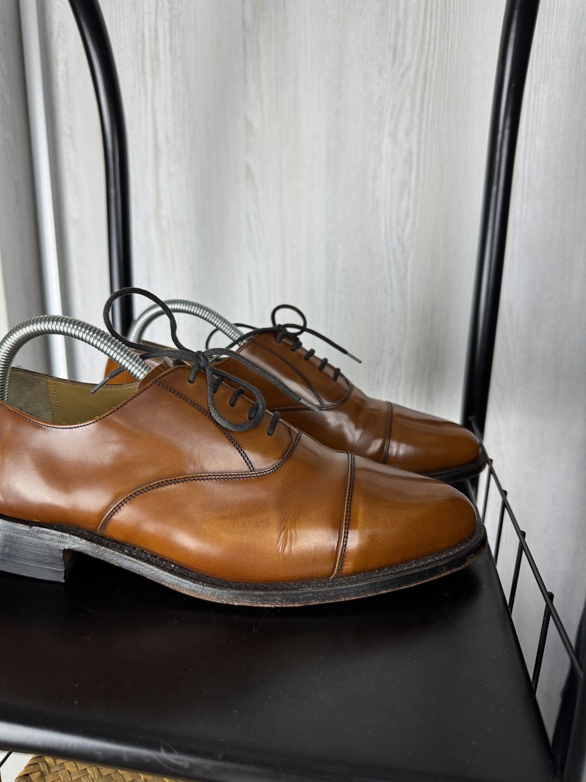 Barker Barker mens brown leather oxford formal shoes size 7.5UK Size US 8.5 / EU 41-42 - 3 Thumbnail