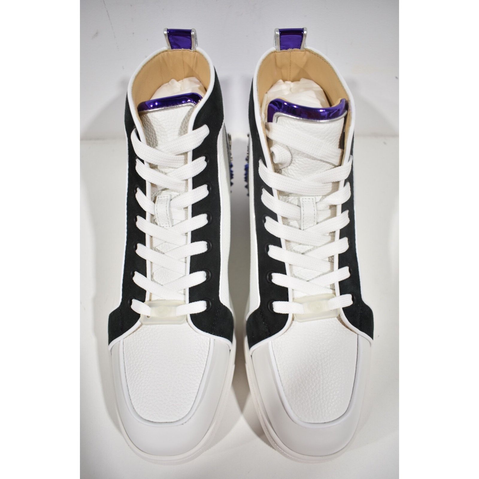 Christian Louboutin Christian Louboutin Mens Rantus Spikes White High Top Sneake Size US 10.5 / EU 43-44 - 6 Thumbnail