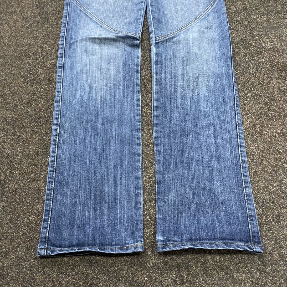 Vintage Vintage Y2K Baggy Flared Jeans 90s Grunge Distressed Logo Size 32" / US 10 / IT 46 - 5 Thumbnail