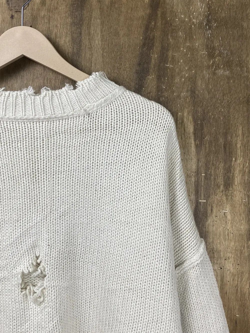 Homespun Knitwear DL Archives distressed ripped sweatshirt Knitwear #Z114 Size US M / EU 48-50 / 2 - 8 Thumbnail