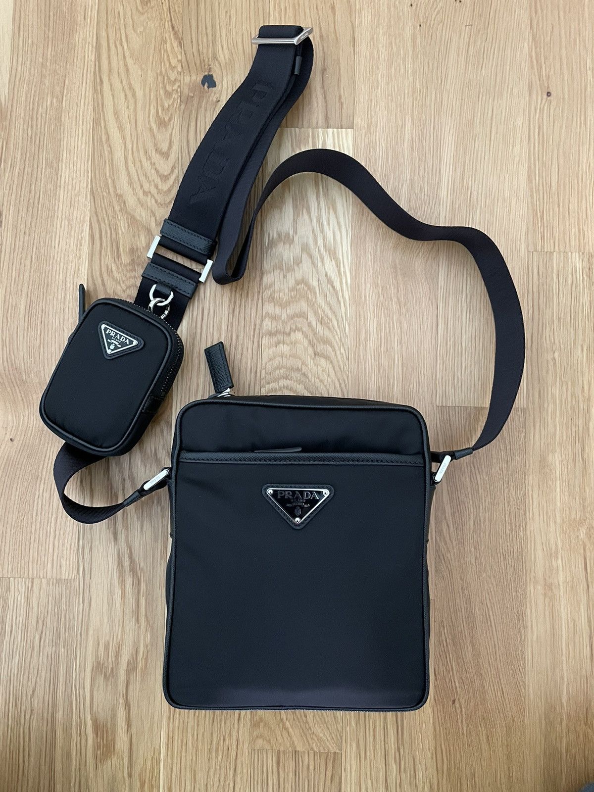 Prada Prada Re-Nylon & Saffiano Shoulder Bag Size ONE SIZE - 3 Thumbnail