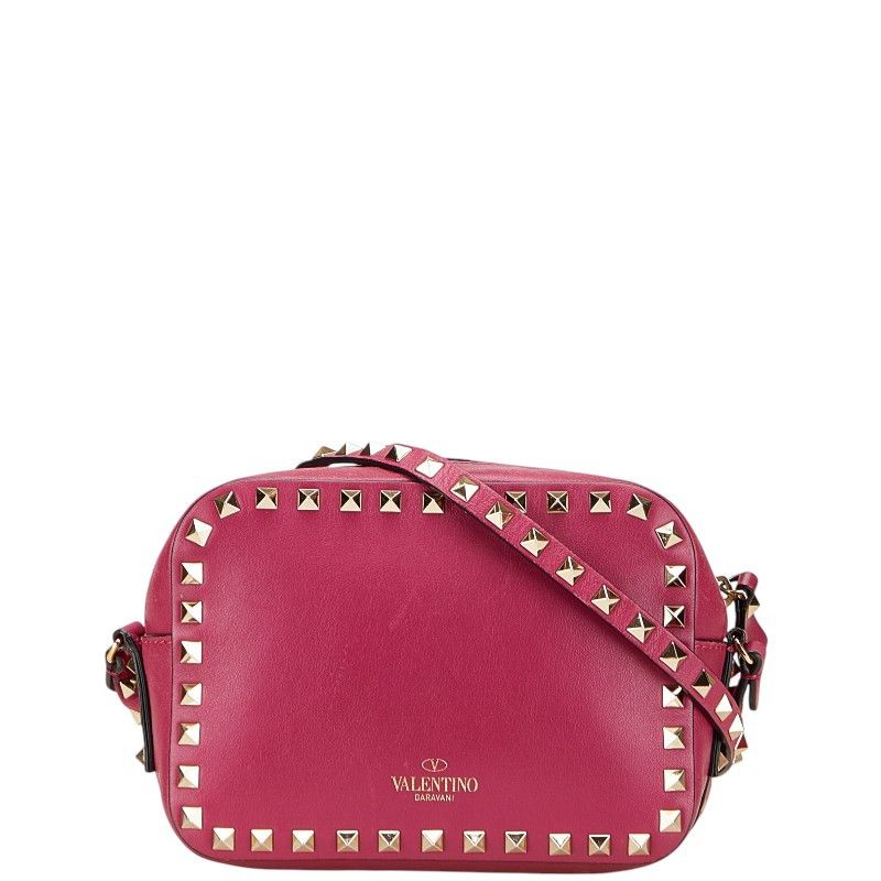 Valentino Valentino Studs Leather Shoulder Bag Leather Shoulder Bag