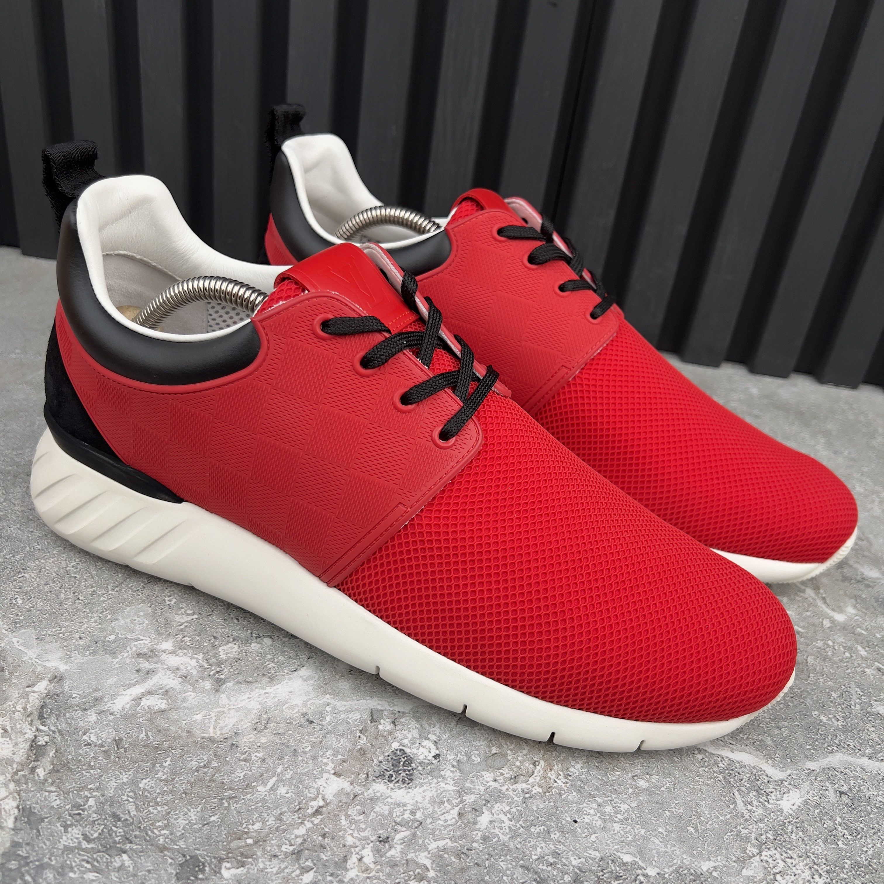 Louis Vuitton Fastlane Sneakers Red Damier Mesh Size US 8.5 / EU 41-42 - 6 Thumbnail