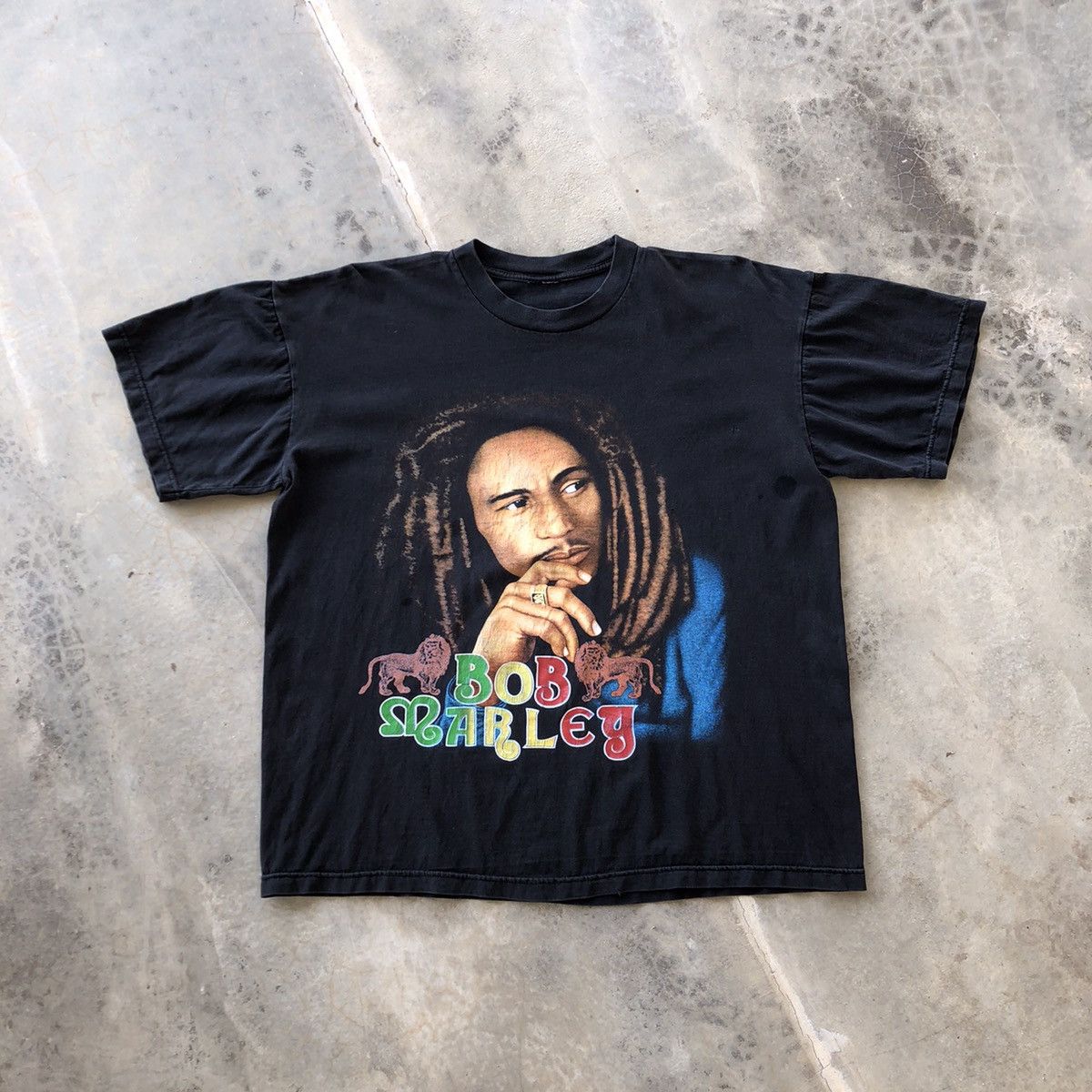 BOB MARLEY The King Of Reggae Double Sided Printed T-Shirt