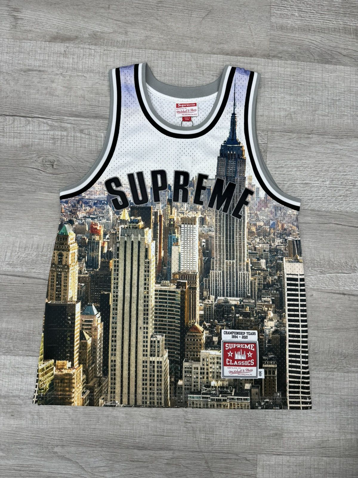 Supreme SS21 Supreme x Mitchell & Ness Basketball Jersey Skyline