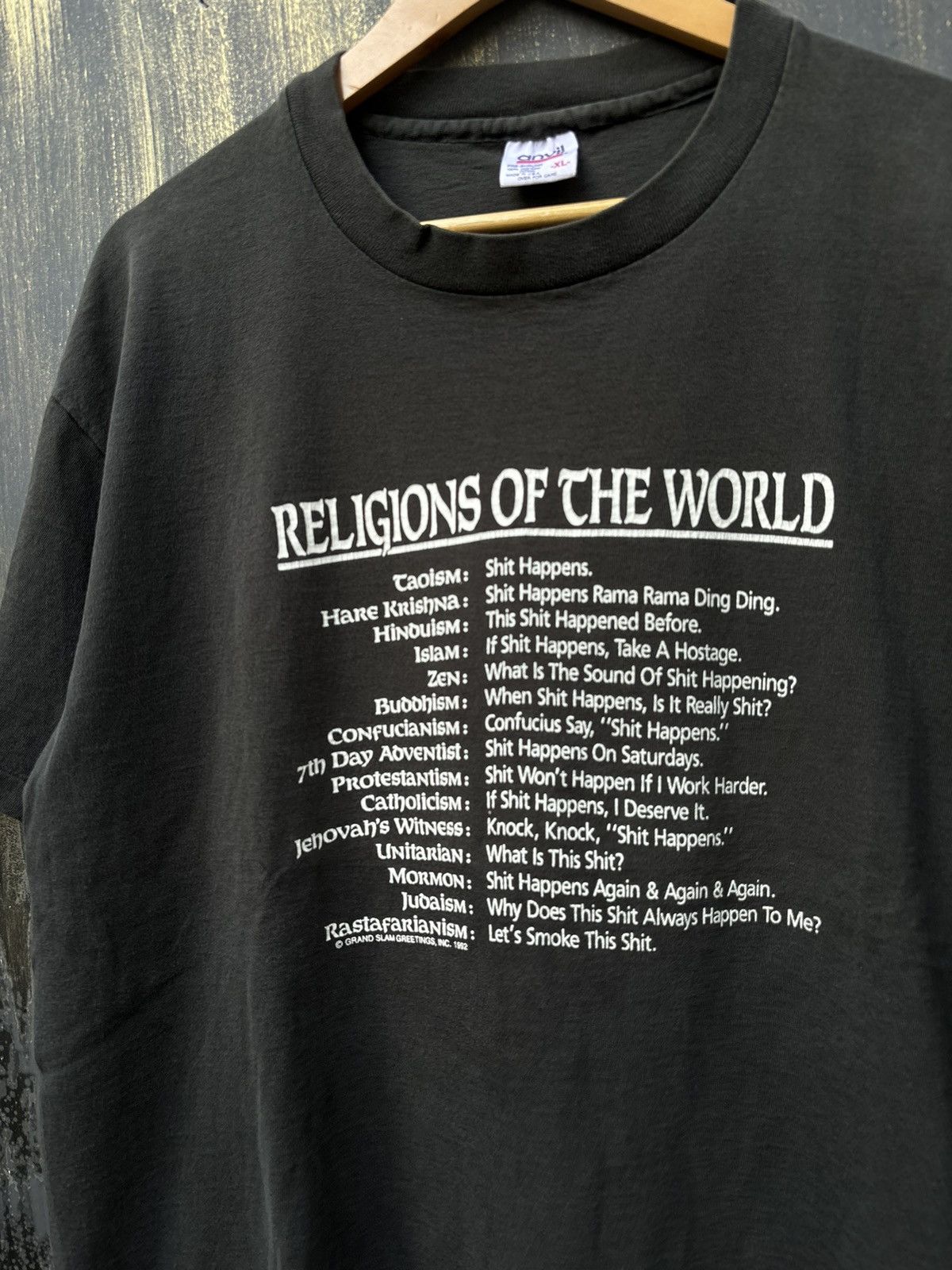Vintage RARE! Vintage 90’s Religions Of The World Parody Tee Size US XL / EU 56 / 4 - 3 Thumbnail