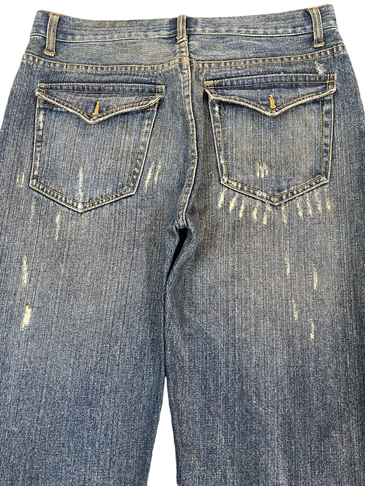 14th Addiction Vintage Japanese Nylaus Mud Wash Distressed Wide Leg Jeans Size US 32 / EU 48 - 5 Thumbnail