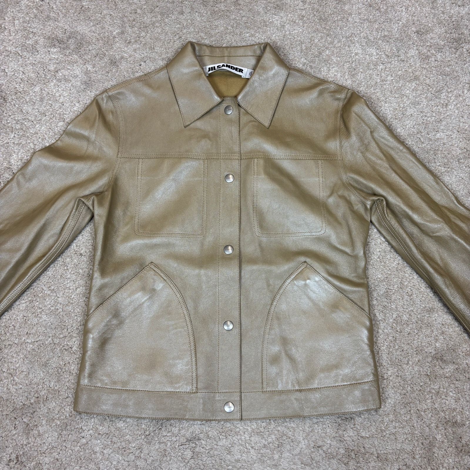 Jil Sander Jil Sander Raf Simons Leather Jacket Women's 36 Minimalist Size XS / US 0-2 / IT 36-38 - 2 Thumbnail
