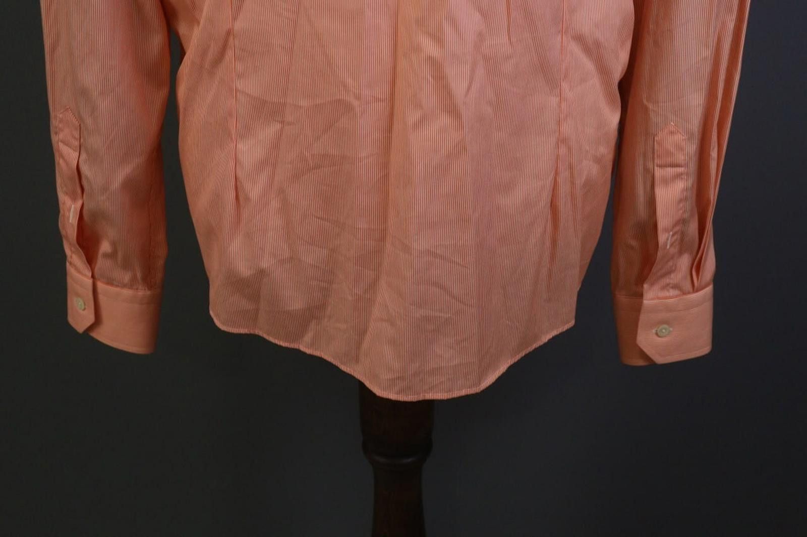 Eton Eton Orange Pinstriped Cotton Collar Dress Shirt Size 44 Size 38R - 9 Thumbnail