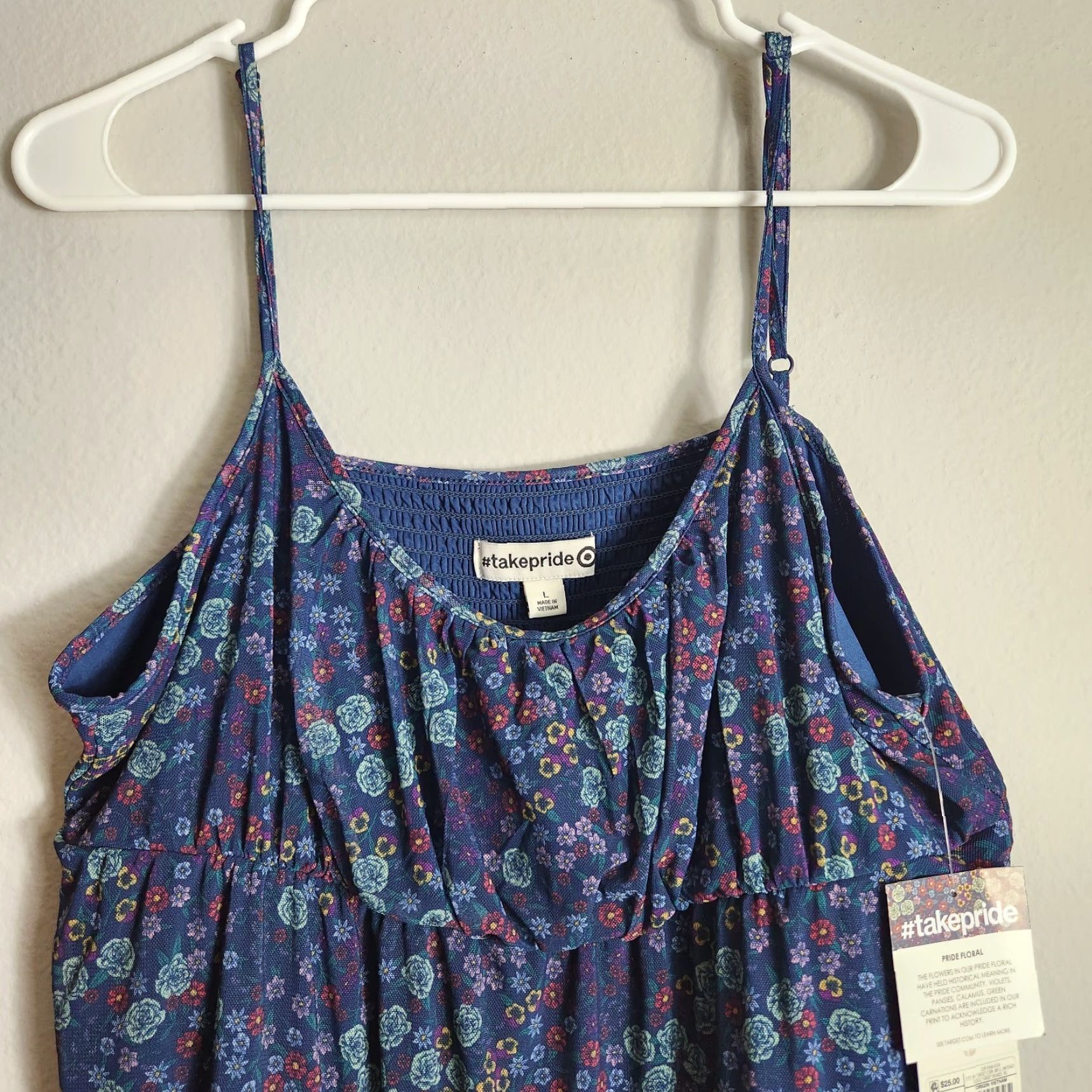 Vintage #takepride x Target Womens Pride Floral Knee Length Dress-Size L (NWT) Dress (NWT) Size L / US 10 / IT 46 - 3 Thumbnail