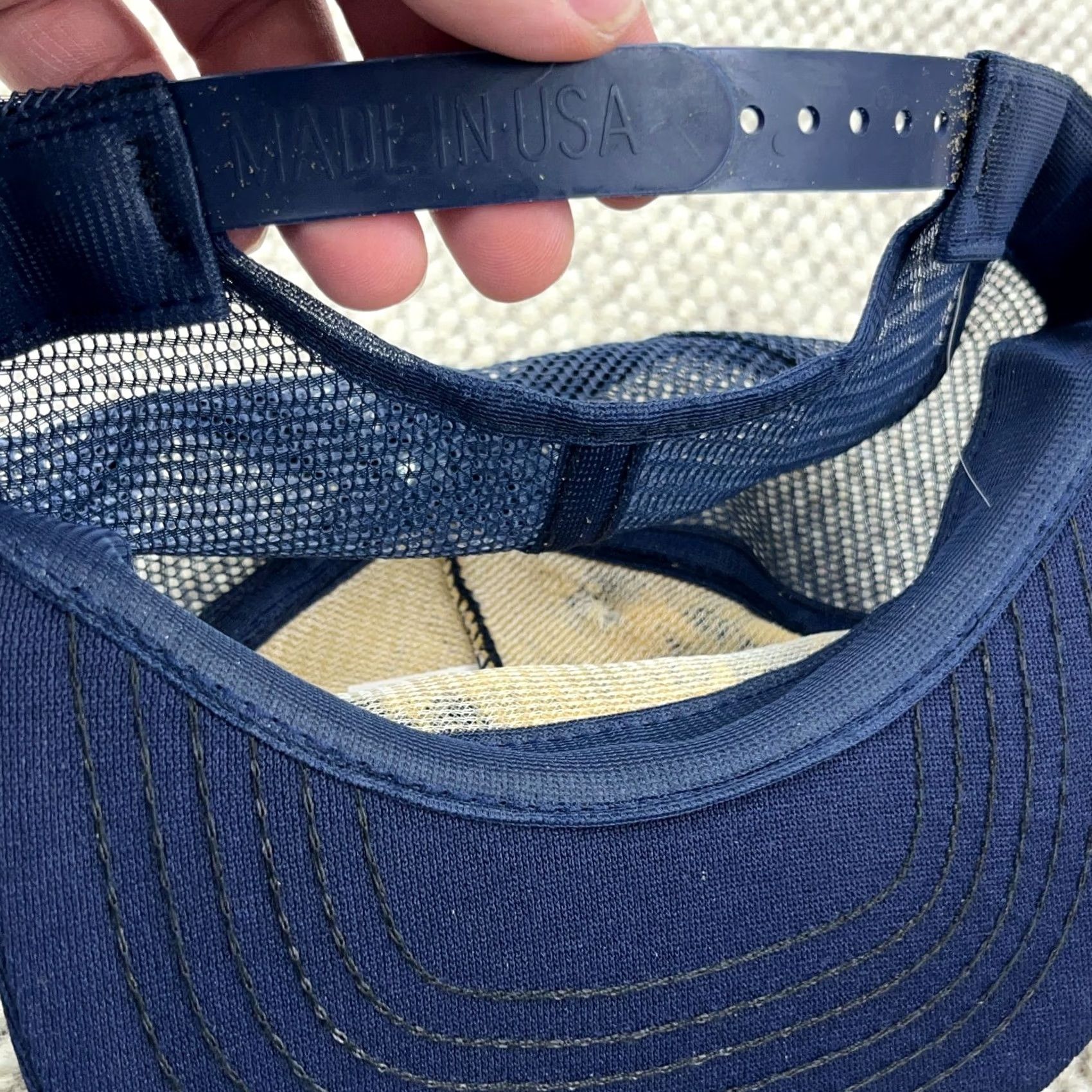 Vintage Vintage United States Navy Trucker Hat Cap Made In USA 80s 90s Puffy Snapback Size ONE SIZE - 7 Thumbnail
