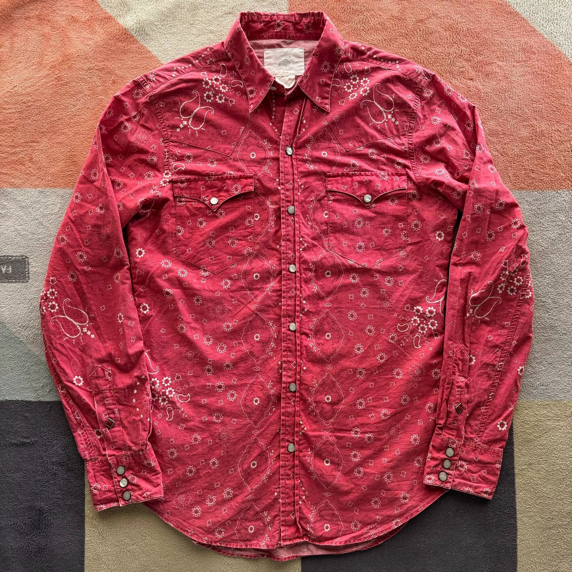 RRL Ralph Lauren RRL Red Bandana Western Shirt Size US S / EU 44-46 / 1 - 1 Thumbnail