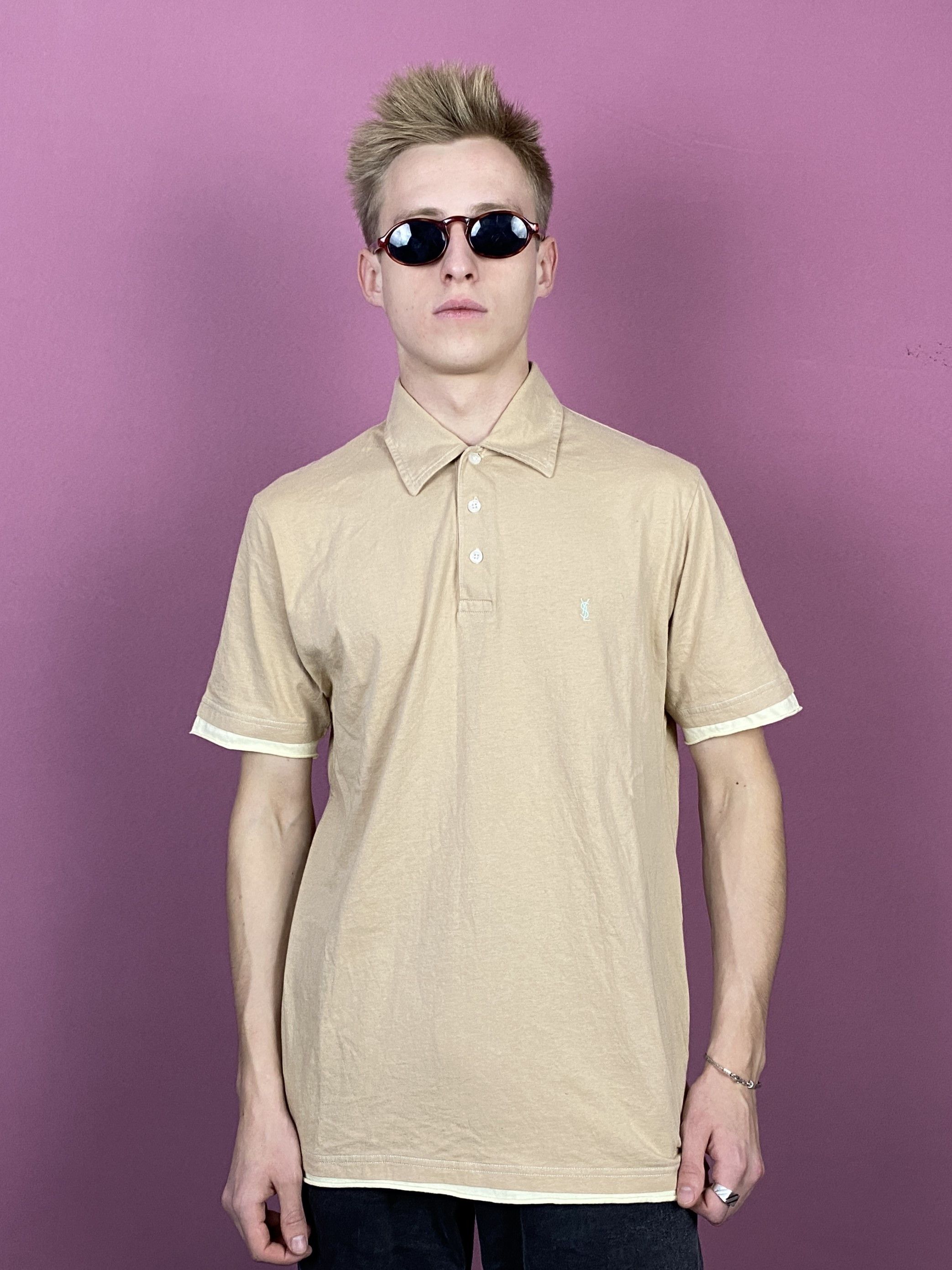 Designer × Yves Saint Laurent Yves Saint Laurent Vintage Men's Polo Shirt - M Size US M / EU 48-50 / 2 - 1 Thumbnail