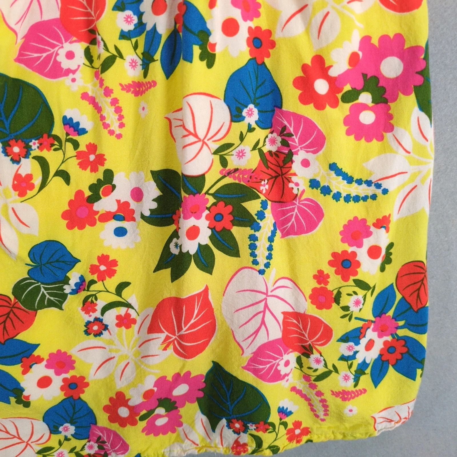 Other Emily Wonder Yellow Floral Babydoll Mini Dress L Ruffles Size L / US 10 / IT 46 - 9 Thumbnail