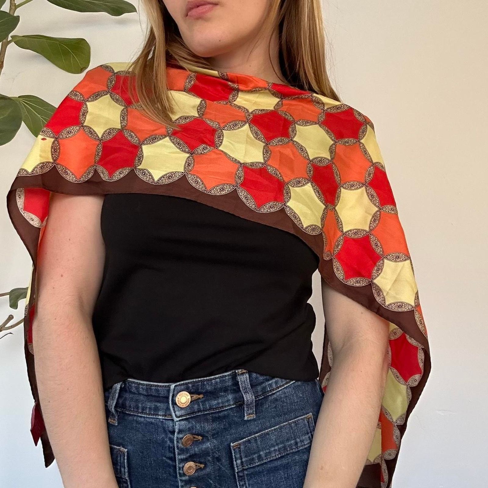 Oscar De La Renta Vintage Oscar de la Renta Silk Scarf Size ONE SIZE - 2 Thumbnail