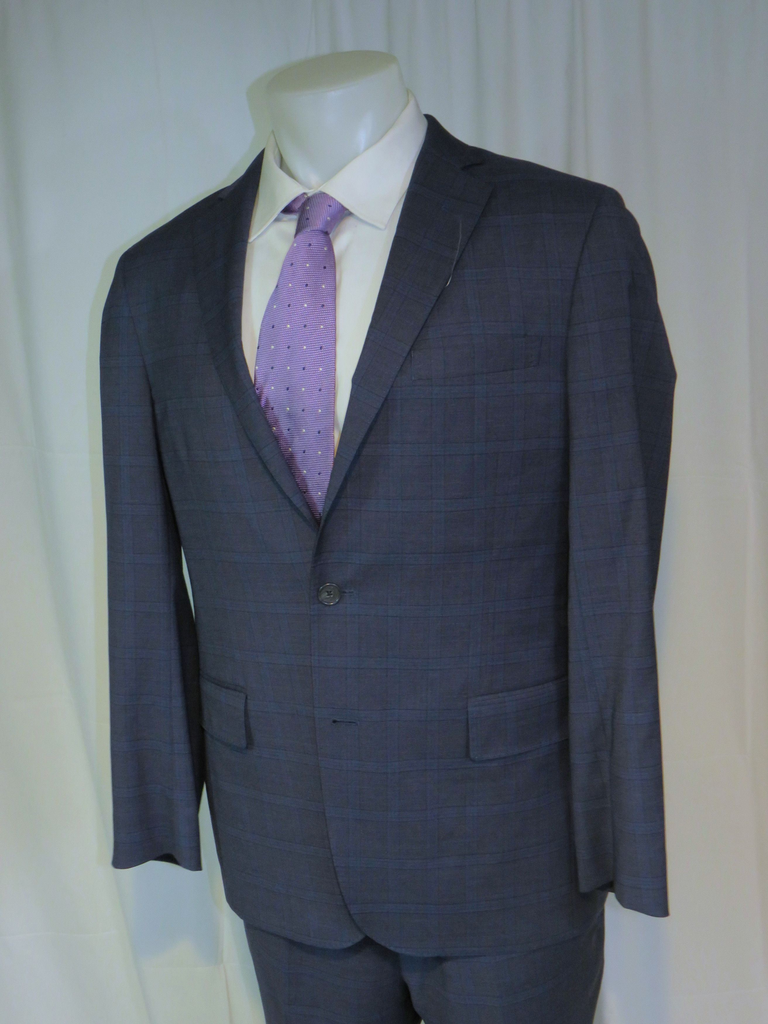 Brooks Brothers 1818 Classic Reda Current Blue Plaid Suit 40R NWT $1300 Size 40R - 8 Thumbnail