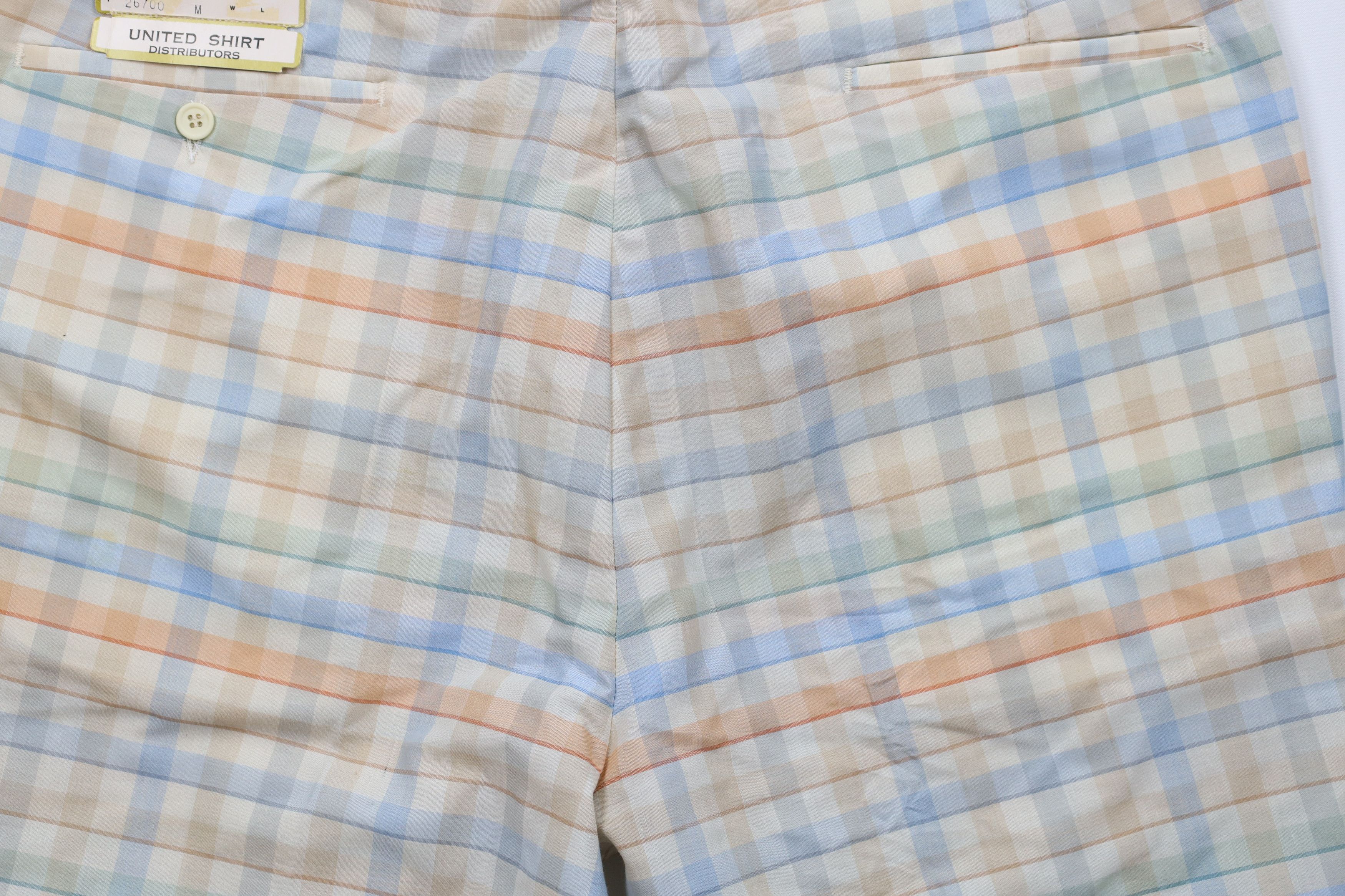 Vintage Deadstock Vintage 60s 70s Streetwear Plaid Chino Shorts Size US 36 / EU 52 - 11 Thumbnail