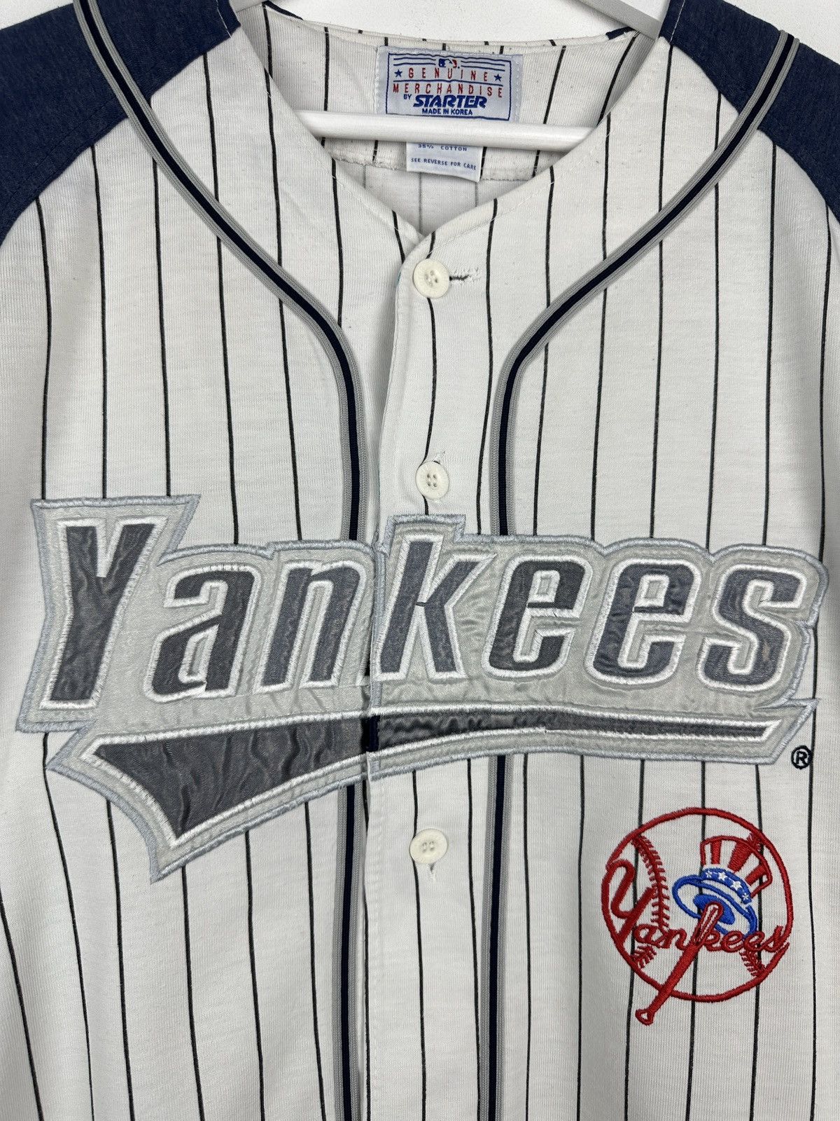 Starter 90s Vintage New York Yankees MLB Jersey T Shirt Tee Size US L / EU 52-54 / 3 - 3 Thumbnail