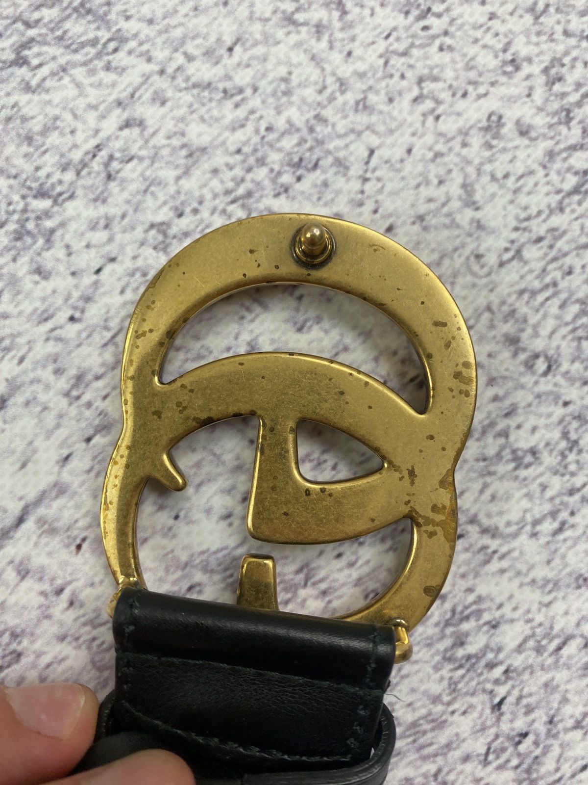 Gucci Gucci Double G Buckle Logo Leather Marmont Belt Size ONE SIZE - 7 Thumbnail