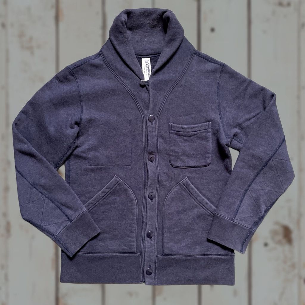 Beams Plus Loopwheeler x Beams Plus + Shawl Cardigan Sweater Heavy Sweat Made In Japan S Unisex Adults Blue Cotton Vintage 90s Americana Designer Sh? Wait Size US S / EU 44-46 / 1 - 1 Thumbnail