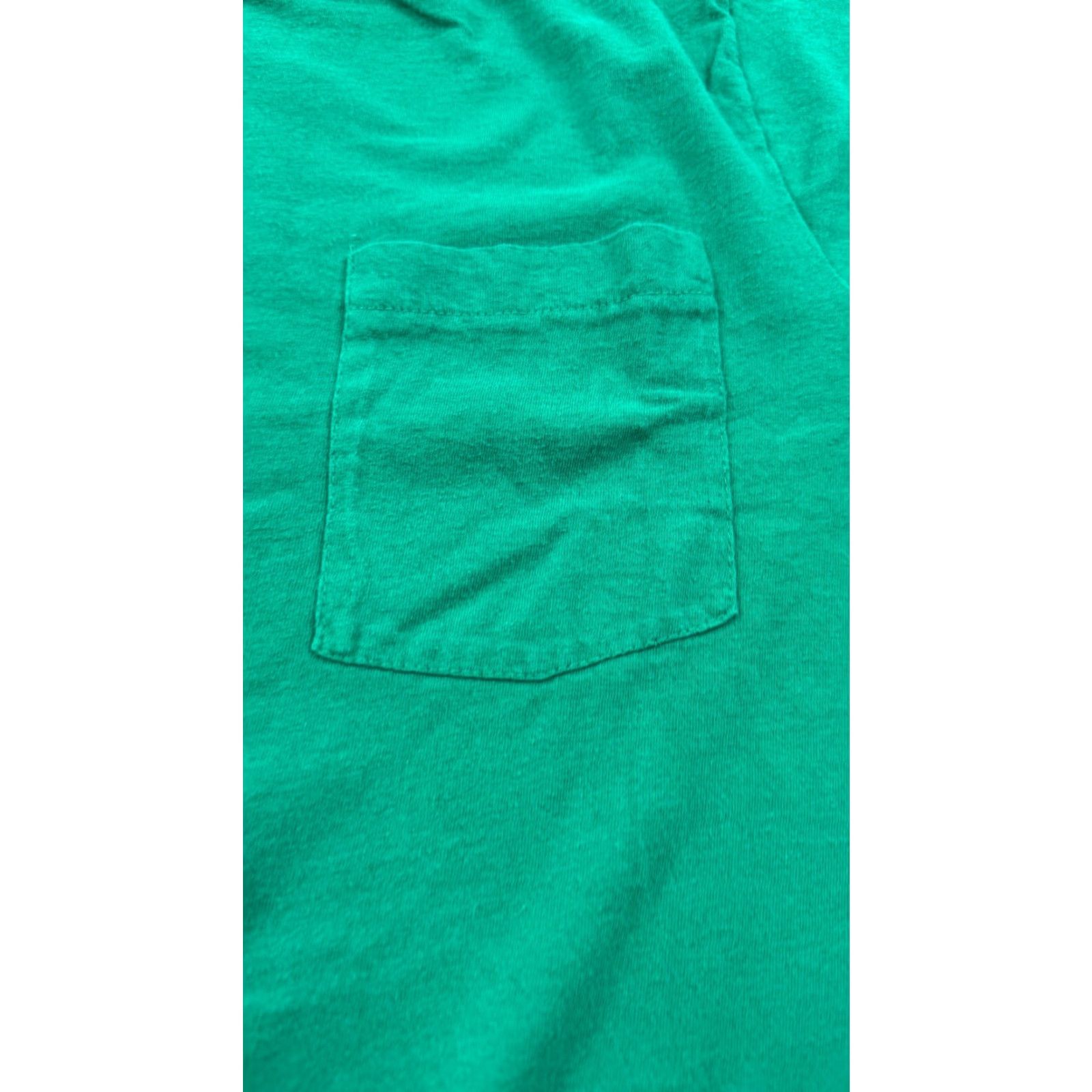 Fruit Of The Loom Fruit of the Loom Shirt Mens S Green Pocket Crew Neck USA Made Short Sleeve Cotton Size US S / EU 44-46 / 1 - 3 Thumbnail
