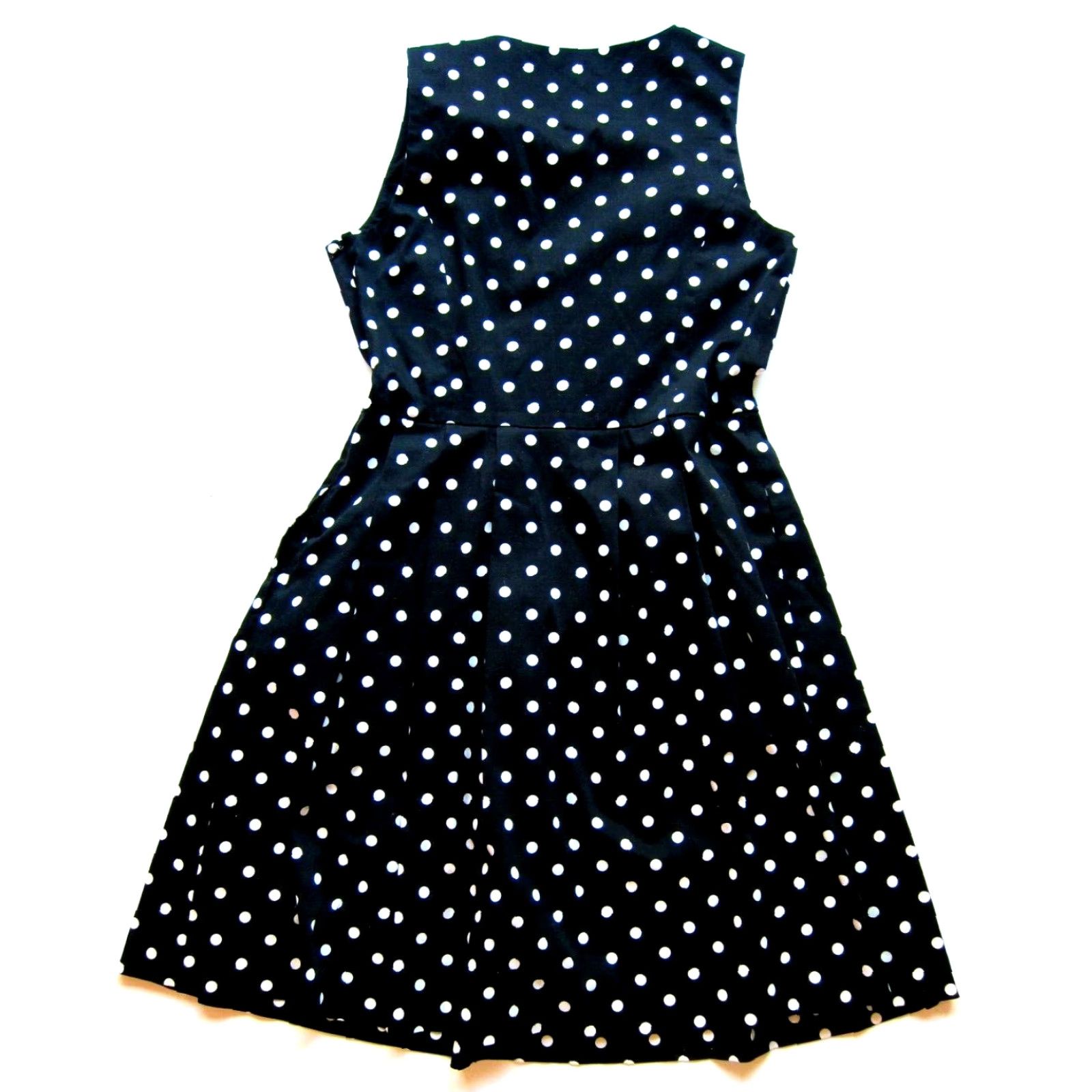 Ralph Lauren VINTAGE Ralph Lauren Green Label Black White Polka Dot Stretch Pleated Tank Dress 14 Size XL / US 12-14 / IT 48-50 - 2 Thumbnail